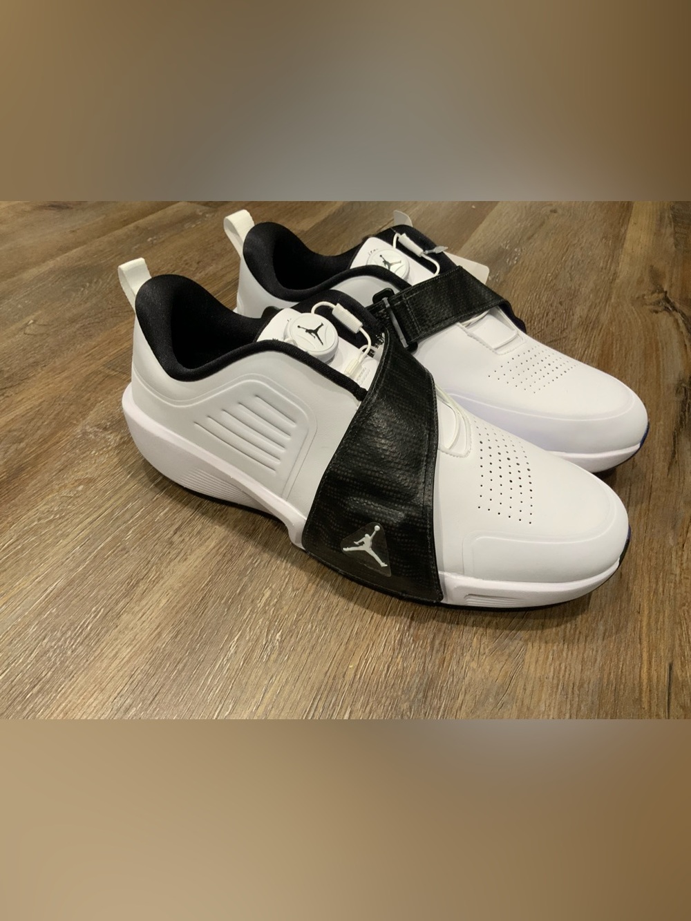 New Nike Jordan Air Rev White Black Athletic Golf Shoes FV6338-103 Men's Sz 10.5